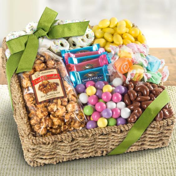 AA4055M, Spring Chocolate, Sweets, and Treats Gift Basket