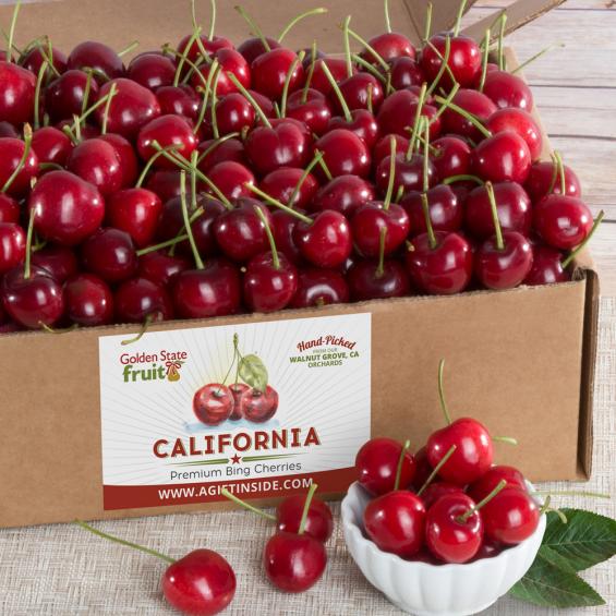 AB0004, California Dark Sweet Cherries Gift Box 2.5 lbs