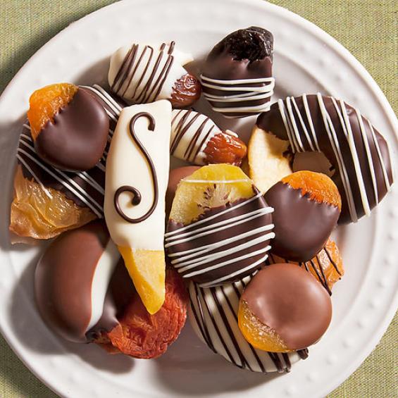 ACM1003, Hand Dipped Chocolate Covered Dried Fruit Assortment