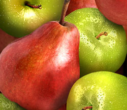 Organic Red Pears and Organic Granny Smith Apples
